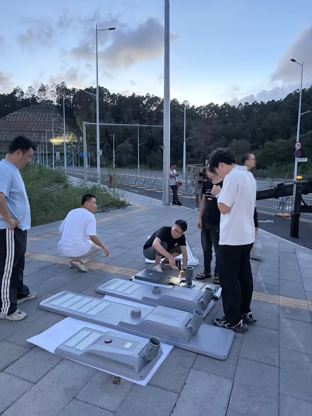 Prueba de panel solar exterior