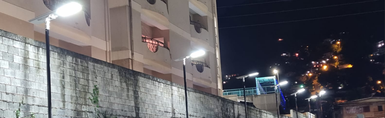 Iluminación solar urbana nocturna